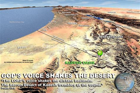Map Of Kadesh Oasis Casual English Bible