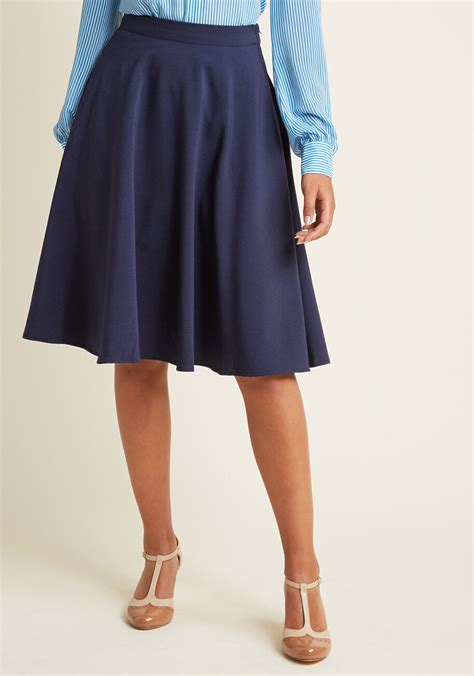 Just This Sway Midi Skirt In Navy Modcloth