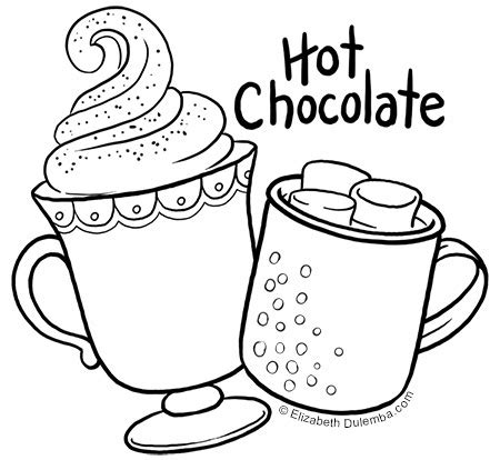 dulemba: Coloring Page Tuesday - Hot Chocolate
