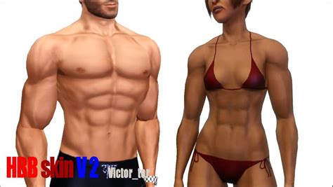 modthesims huge bodybuilder skins v2 0 v2 1[nd bodies] sims 4 body mods sims 3 sims 4