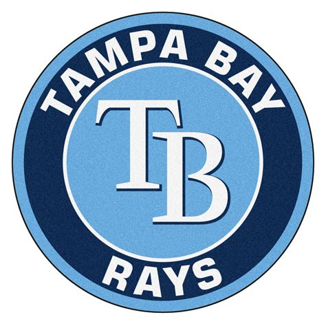 The tampa bay rays are a major league baseball team. Tampa Bay Rays Logo Roundel Mat - 27" Round Area Rug