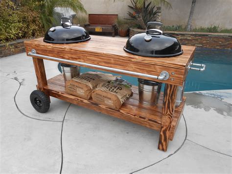 Diy outdoor kitchen | your projects@obn. Custom Weber charcoal BBQ. | Outdoor grill station, Grill ...