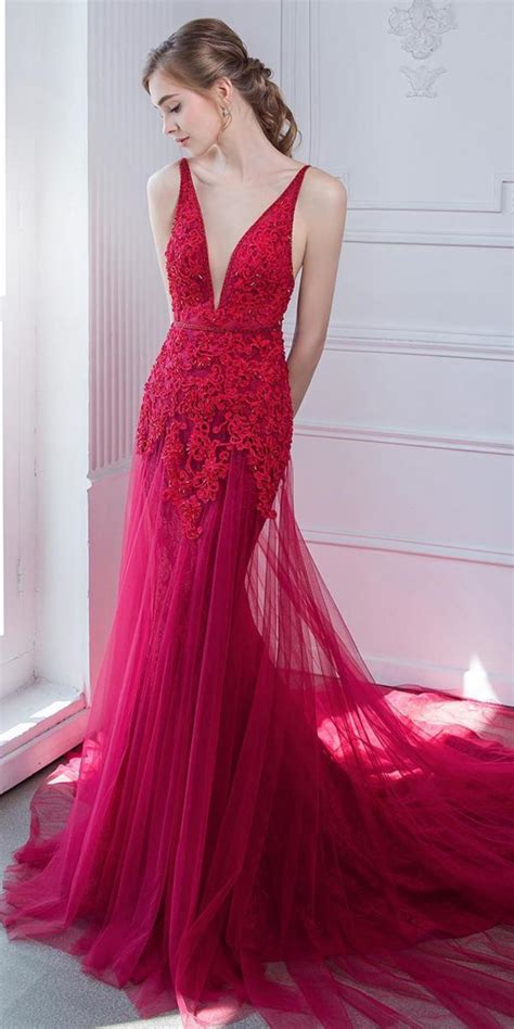 Red Wedding Dresses Lace Sweetheart Neckline Strapless Roses And Rings
