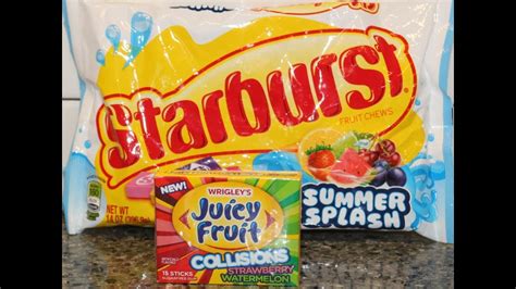 Starburst Summer Splash And Wrigleys Juicy Fruit Gum Collisions