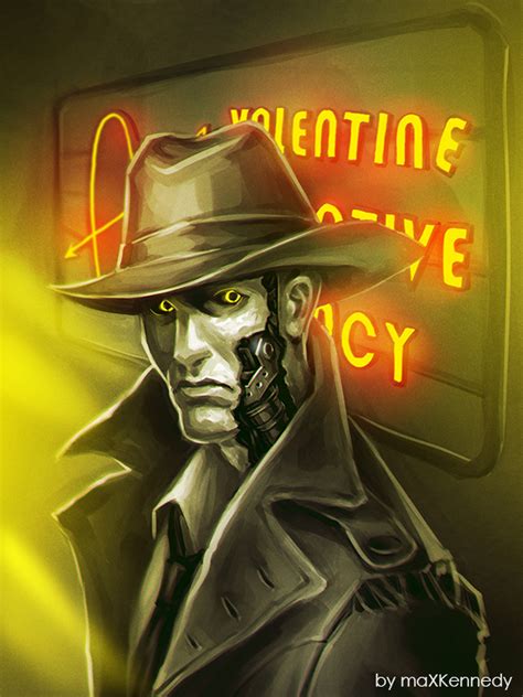 Fallout 4 Nick Valentine Sketch By Maxkennedy On Deviantart