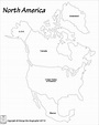Printable North America Map Outline - Printable US Maps