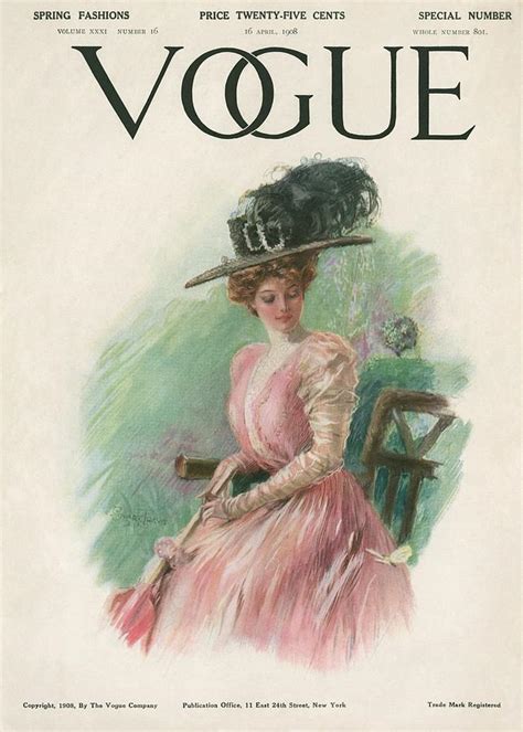 A Vintage Vogue Magazine Cover Of A Woman Photograph By Stuart Travis Fine Art America