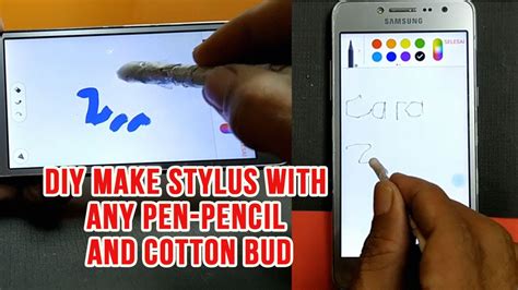 Diy Make Stylus With Any Pen Pencil And Cotton Bud Youtube