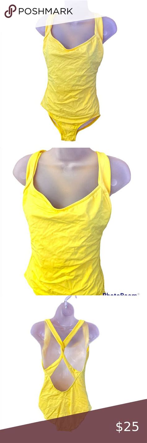 Ujena Yellow Swimsuit Straps Cross In The Back In 2022 Yellow