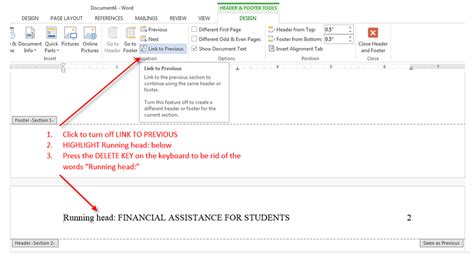 Apa Running Header Ms Word 2013 Apa Style Guide Hirons Library