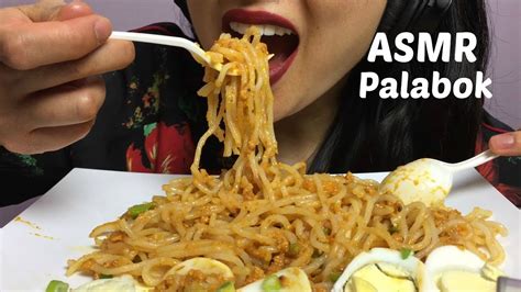 Asmr Filipino Food Pancit Palabok Soft Sticky Eating Sounds No Talking Sas Asmr Youtube