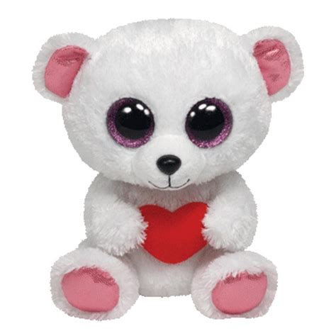 Ty Beanie Boos Sweetly Polar Bear With Heart 36103 Ty Beanie Boos Beanie Boos Ty Stuffed
