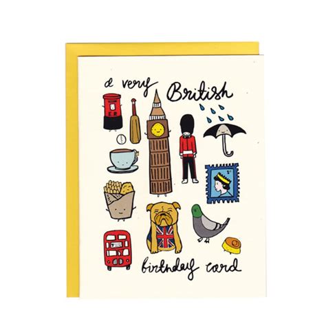 A Very British Birthday Card Etsy