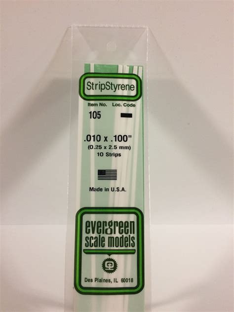 Evergreen 105 25mm X 25mm X 35cm Opaque White Polystyrene Strip Bbs Hobbies Toys