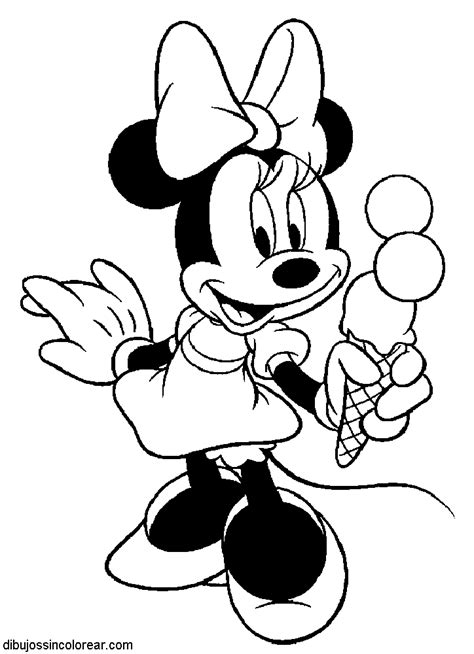 Dibujos Sin Colorear Dibujos De Minnie Mouse Para Colorear