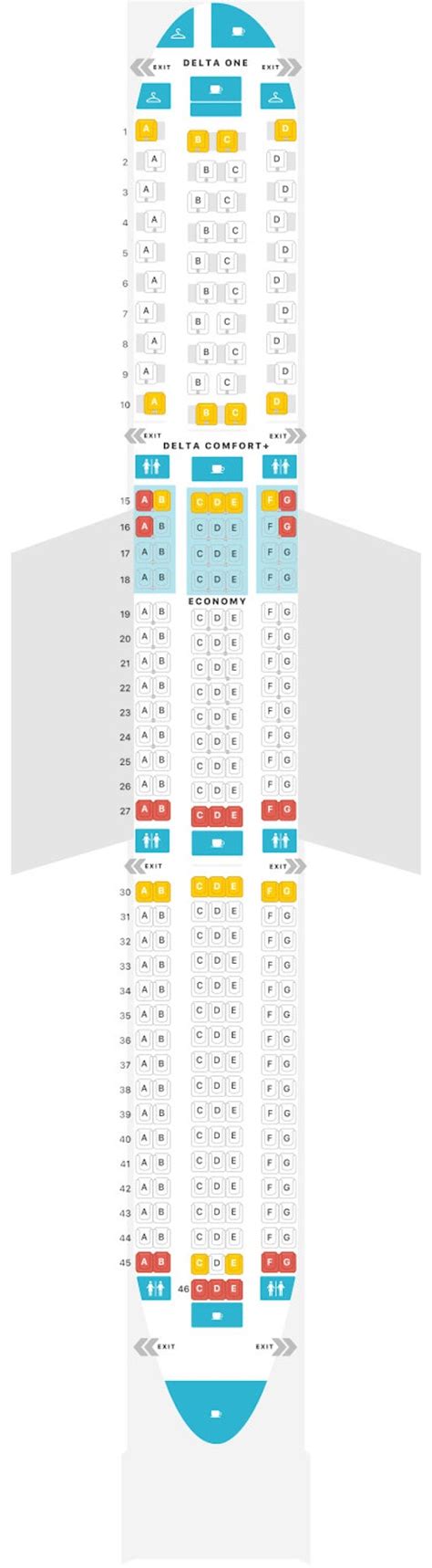 Delta Airlines Boeing 767 300 Seat Map