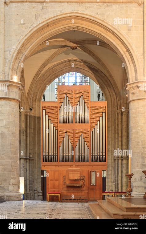 An Organ At The Cathedral Of St Michael And St Gudula 1519 In