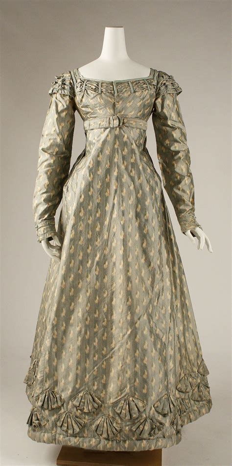 1820 British Silk Dressimage Via Met Museum Historical Dresses