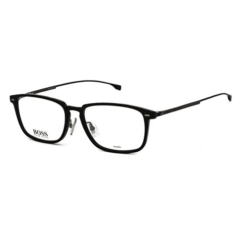 hugo boss mens black rectangular eyeglass frames boss097508070058