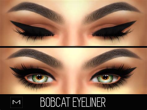 Bobcat Eyeliner Hq By Maccosimetics Sims 4 Panda Cc