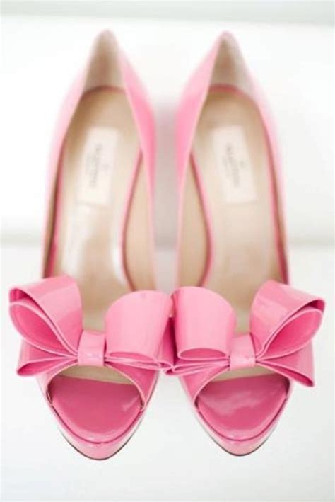 Bows On Bows On Bows Pink Wedding Shoes Pink Shoes Bow Heels