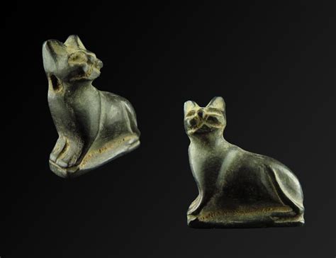 Oud Egyptisch Steen Amulet Van Een Liggende Kat Bastet Catawiki