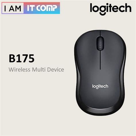 Logitech B175 Advanced 24ghz Wireless Usb Optical Mouse Black Grey