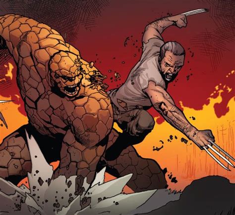 The Thing Vs Wolverine Marvel Heroes Comics Old Man Logan Comic Heroes
