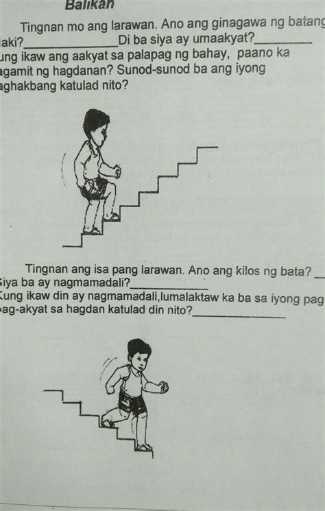 Tingnan Mo Ang Larawan Ano Ang Ginagawa Ng Batang Lalaki Di