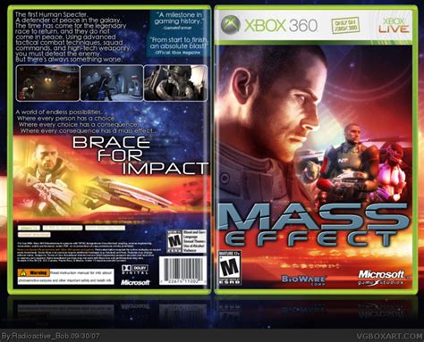 Mass Effect Xbox 360 Box Art Cover By Radioactive Bob