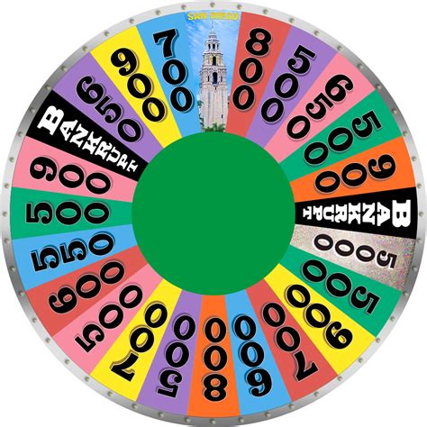 Play The Free Wheel Of Fortune San Diego Toss Up Challenge Game On Your