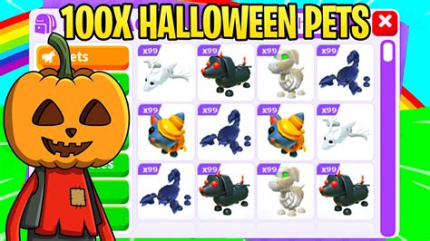 I Traded 100 New Halloween Pets Roblox Adopt Me Update Youtube
