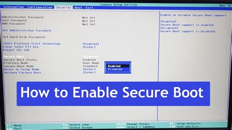 How To Enable Secure Boot On Pc To Install Windows 11