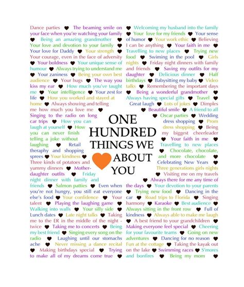 100 Things We Love About You Download This Happy Mommy Love You