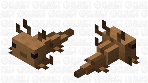 Brown Axolotl Minecraft Mob Skin