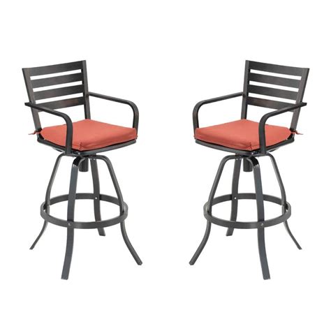 Crestlive Products Swivel Cast Aluminum Outdoor Bar Stool With