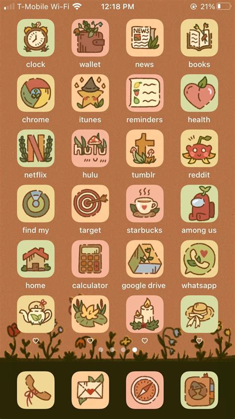 Expansion Cottagecore Fall Aesthetic Iphone Ios 14 App Icons App