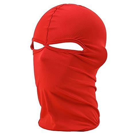 Fenti Lycra Sport Balaclava With Eye Hollow Motorcycle Ski Cycling Face Mask Red One Size