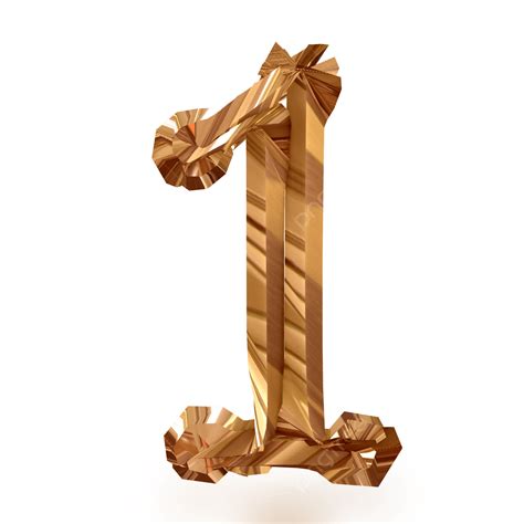 Number One 3d Png 3d Metallic Number One 3d Number Metal Png Image