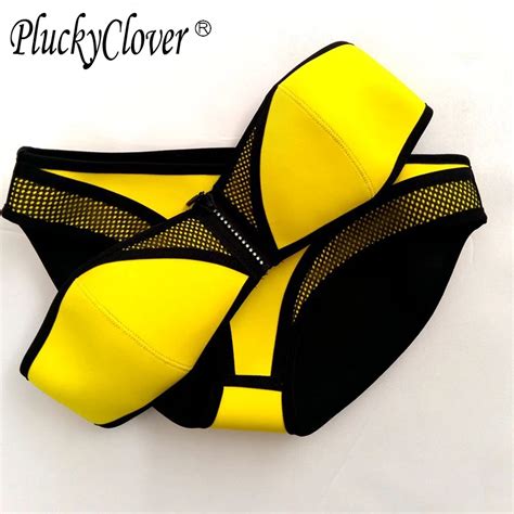 Buy 2017 New Strapless Bikini Mesh Patchwork Swimwear Neoprene Bathing Suit