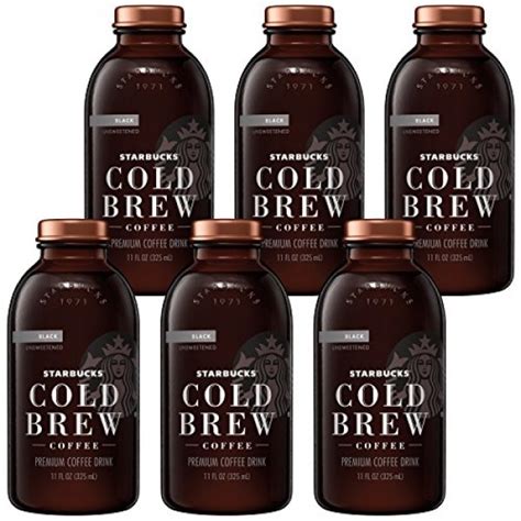 Starbucks Cold Brew Coffee Black Unsweetened 11 Oz Glass