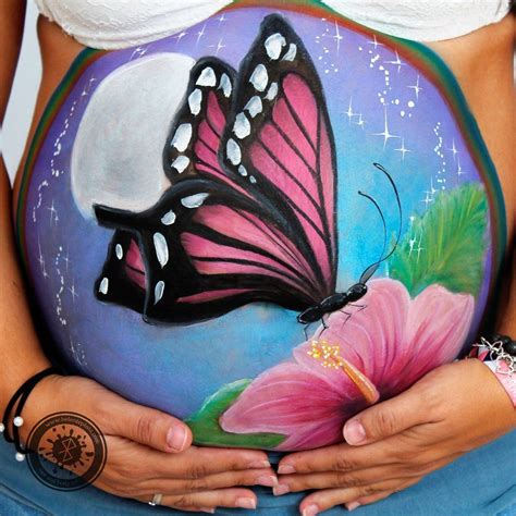 Spring Butterfly Belly Painting By Belén Te Pinta Belly Painting