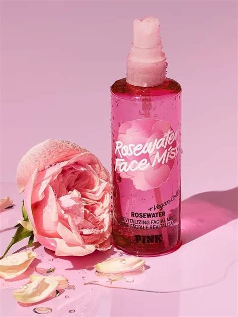 Victorias Secret Pink Rosewater Revitalizing Facial Mist With Vegan Collagen Dewy And Glowing