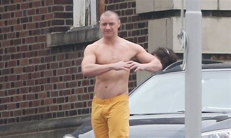 Shirtless James Mcavoy Spotted On Set Of Glass Daily Mail Online