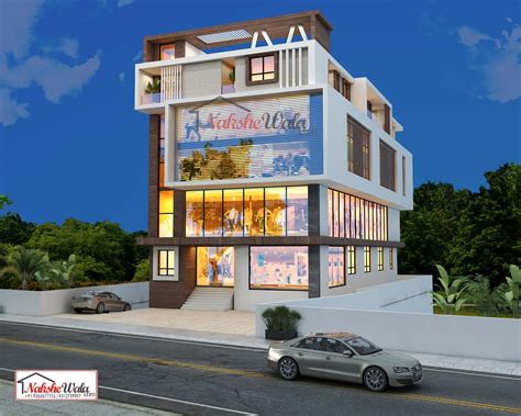 Commercial Building Elevation | Commercial design exterior, Front ...