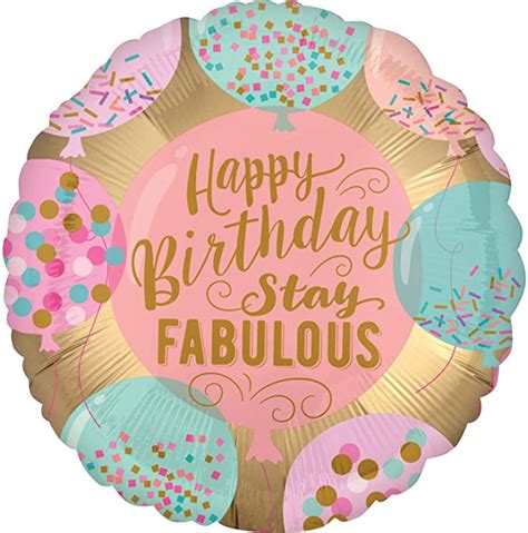 Balloon Bang Globo Xl Happy Birthday Stay Fabulous Diseño En El