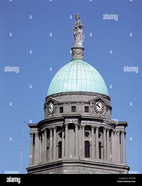 The Copper Dome Of Dublin S Custom House Depicting Hope And Her Anchor