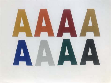 Custom Reflective Vinyl 2 Inch Letters 8 Colors