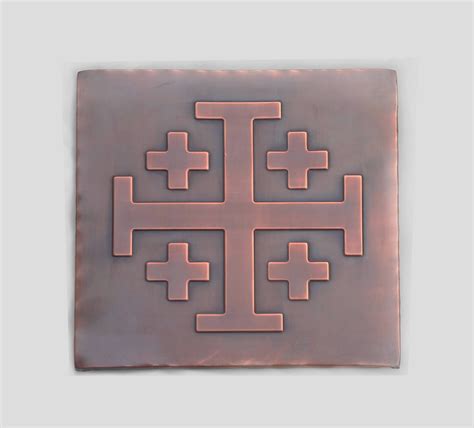 Jerusalem Cross Symbol Tile In 2021 Copper Tiles Crosses Decor