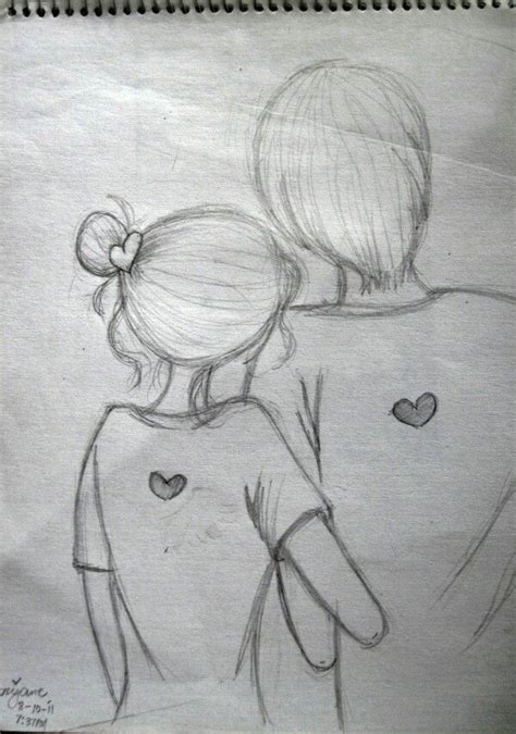 Desenaţi cu un singur creion. desene de desenat in creion de dragoste simple - Căutare Google | Easy love drawings, Couple ...